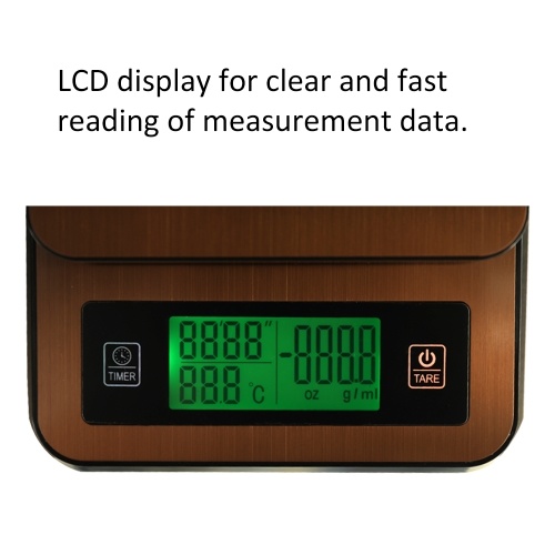

Timed Handmade Coffee Electronic Scale with Temperature Probe